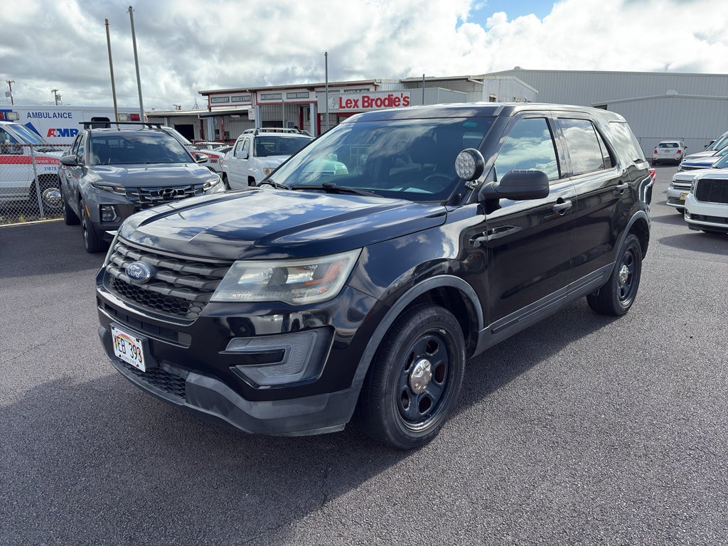 2016 Ford Explorer Police in Shadow Black — front three-quarter view