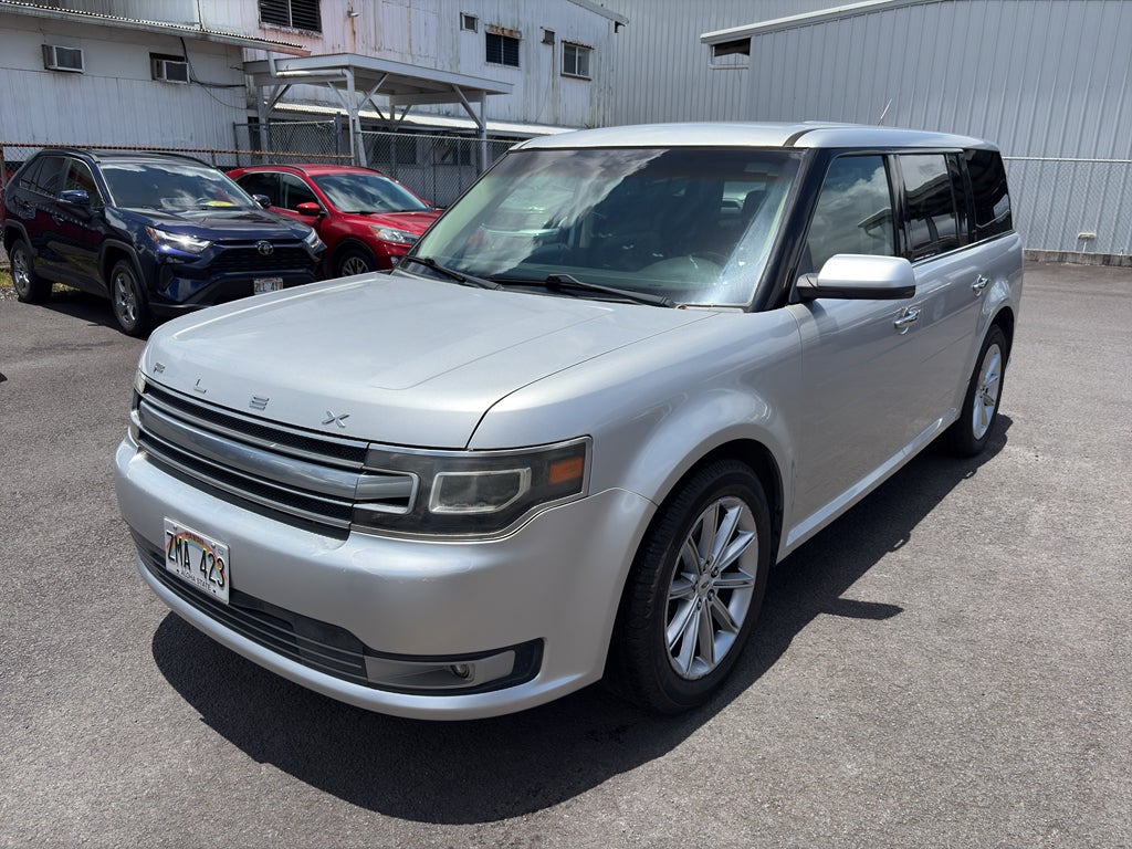2014 Ford Flex Limited in Ingot Silver Metallic — front three-quarter view